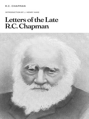 cover image of Letters of the Late R.C. Chapman